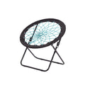 Bunjo Bungee Dish Chair - Versatile Folding Chair with Fun Bouncy Design - Circle Web Chair for Room Garden Dorm