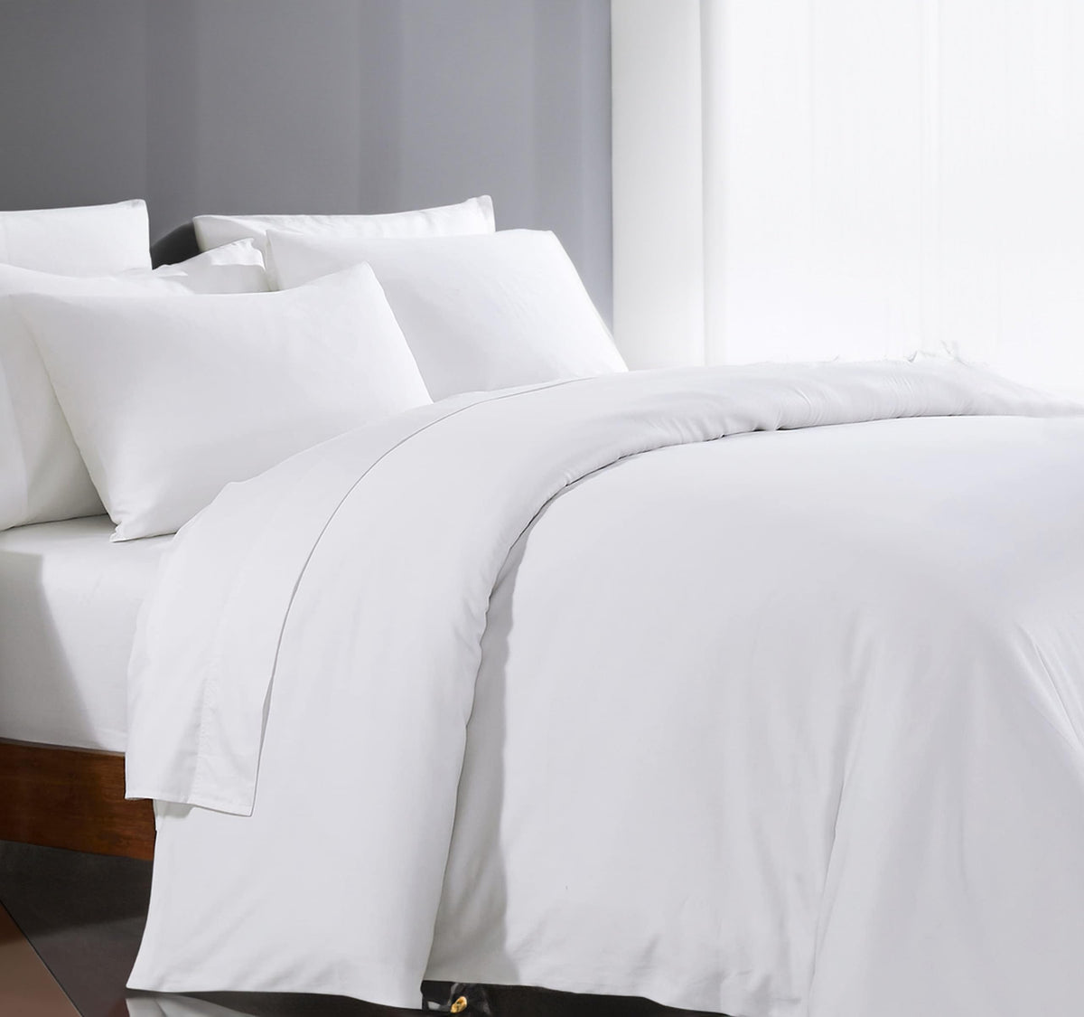100% Egyptian Cotton 1000 Series Duvet Cover Twin XL Size - White