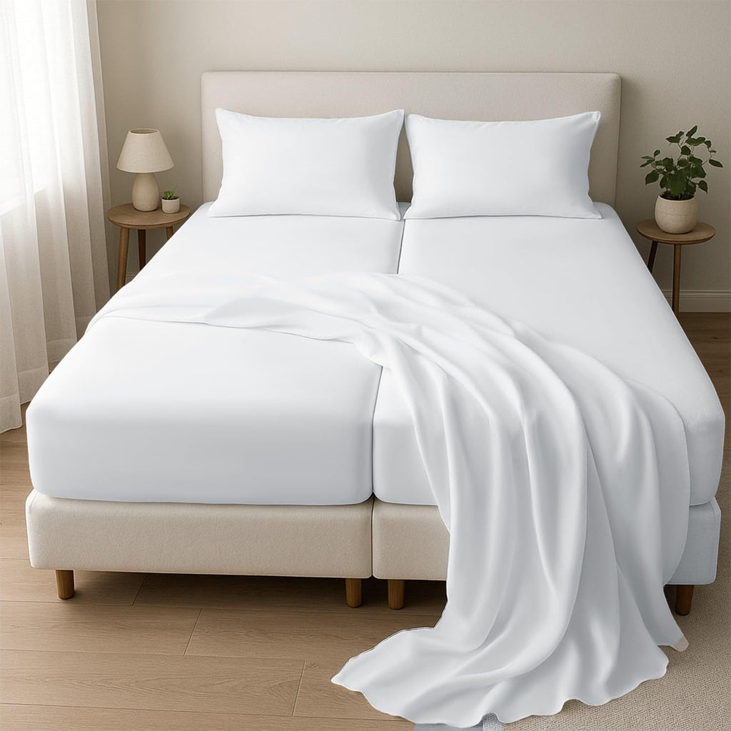 1000 Thread Count Split Sheet Set 5 Piece Split Sheets for Adjustable Beds 100% Egyptian Cotton 12"