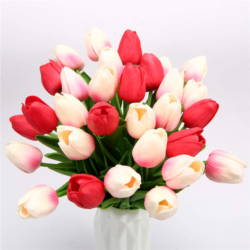 Real-Touch Artificial Tulip Flowers Home Wedding Party Decor