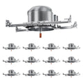 12 Pack 6 Inch Recessed Lighting Housing, 2024 Version IC Rated & Air Tight Can Light Housing New Construction