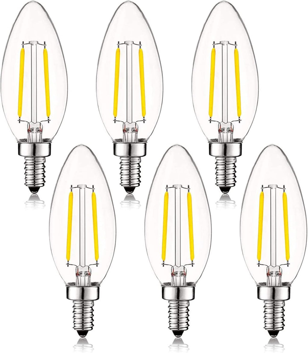 E12 Candelabra Bulb 25 Watt Equivalent E12 LED Bulb 2W 2700K