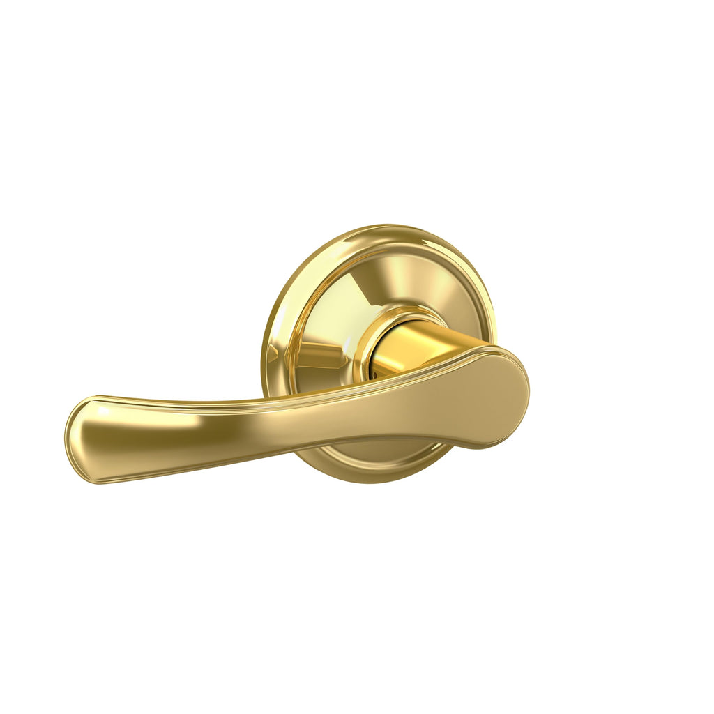 Avila Hall/Closet Passage Door Handle, Reversible, Bright Brass