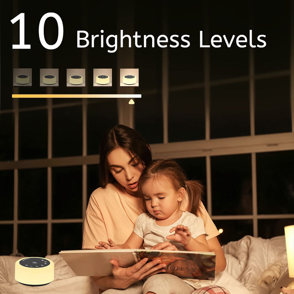 Soother Sleep Sound Machine Night Light White Noise Machine with 30 Sounds & 12 Color Night Lights for Baby Kids Adults