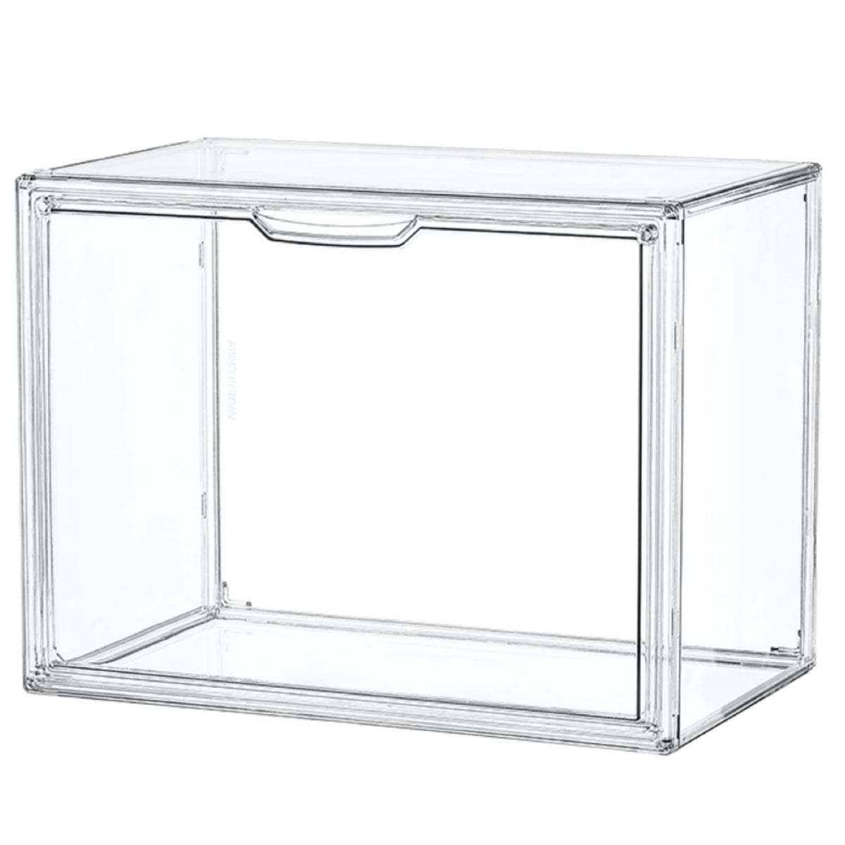 Clear Acrylic Display Case, Stackable Plastic Storage Bins, X-Large