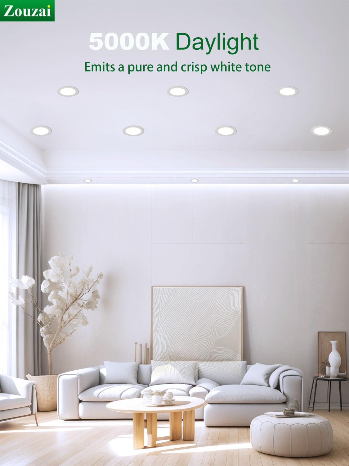 24 Pack 6" LED Recessed Lighting, 5000K Daylight, 12W Eqv 110W, 120V