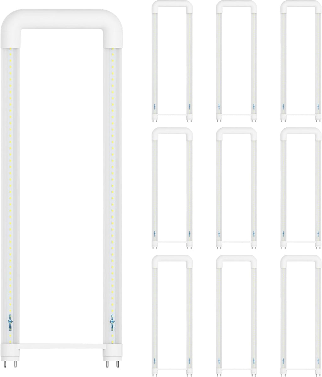 T8 U Bend Shape LED Tube Light 20W ETL Listed 2x2FT 6000k 10 Pack