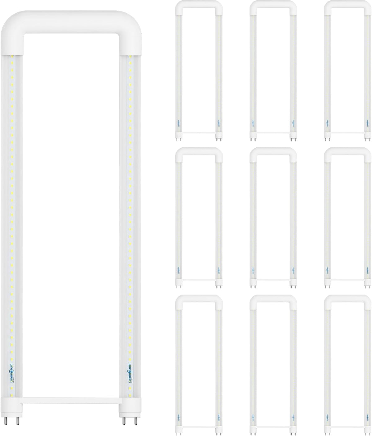 T8 U Bend Shape LED Tube Light 20W ETL Listed 2x2FT 6000k 10 Pack