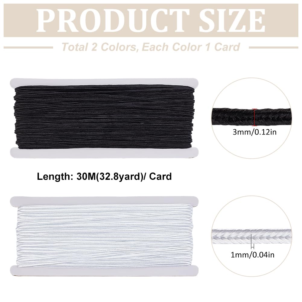 ×0.12inch Soutache Braided Cord String for Sewing Braided Cord String Beading Cords Thread String