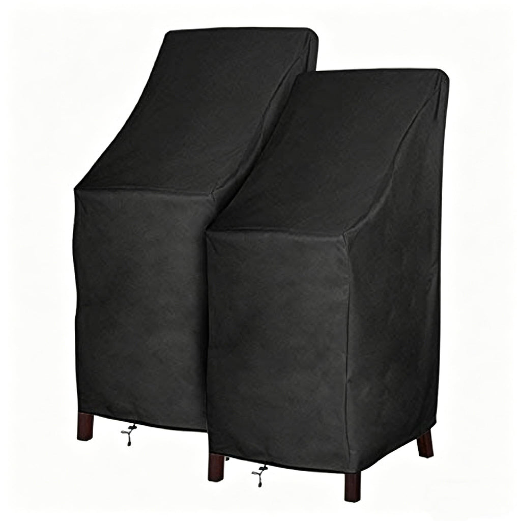 Outdoor Chair Covers, High Back Waterproof, Heavy Duty Patio Furniture Covers, Stackable Outdoor Bar Stool Covers