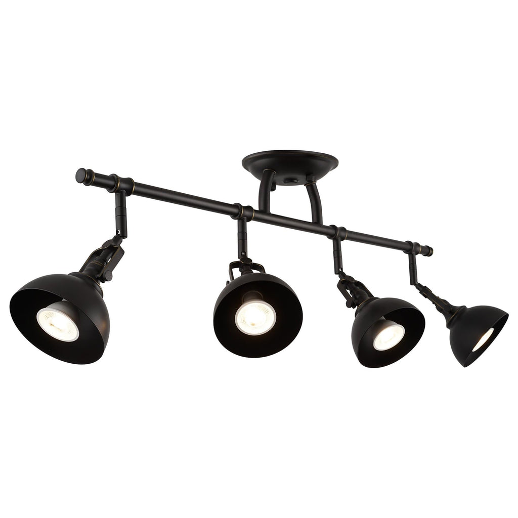 Broadway 30" Modern Industrial 4-Light Fixed Track Lighting Kit