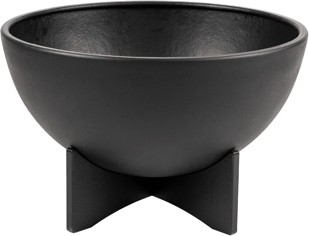 36" Massive Outdoor Solerno Garden Planter, Made from 100% Recycled Material, Weather-Resistant, Black - Durable