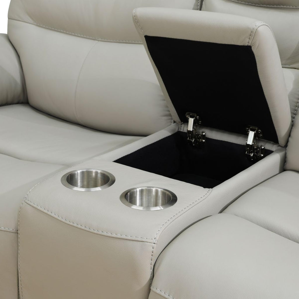 Electric Power Recliner Loveseat Genuine Breathing Leather Recliner Couch 2-Seater, Comfy Wide Lazy Top Grain Leather
