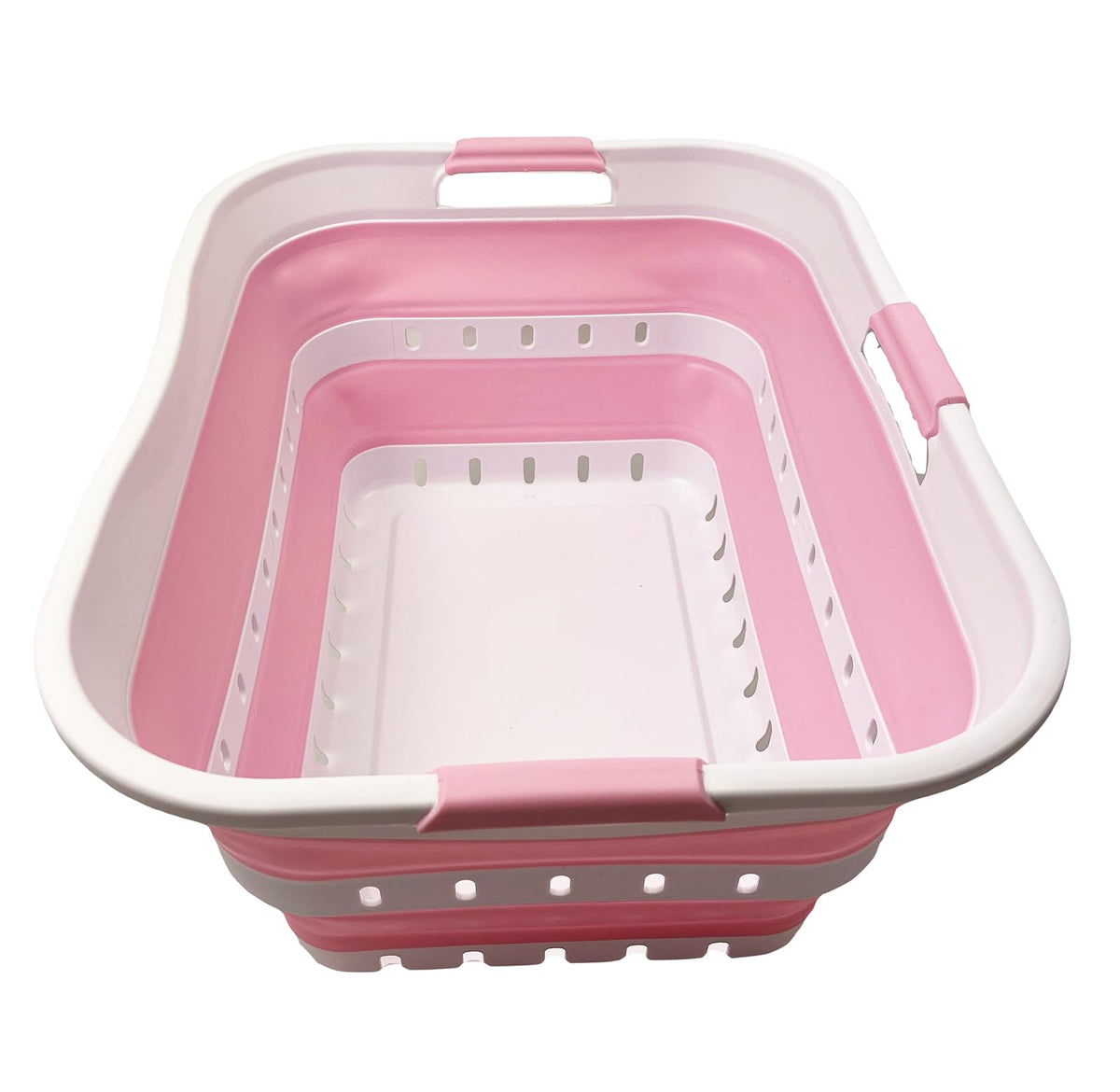 42 (11 Gallons) Collapsible Plastic Laundry Basket, Foldable Pop Up Storage Container/Organizer, Space Saving Hamper