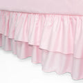 Double Layer Ruffled Crib Skirt, Blush Pink for Baby Girls, 1 Pack