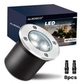 4Pack 3W Low Voltage Landscape Lights with Connectors 12-24V LED In-Ground Lights IP67 Waterproof Garden Lighting