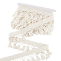 Tassel Fringe Trim, 2-3/4 inch Polyester Lace Tassel Trim Ribbon Beige Sewing Fabric Trims Crochet Ribbon - 10 Yards