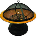 Vesta Orange Enameled Fire Bowl/Pit, Powder Coated Steel