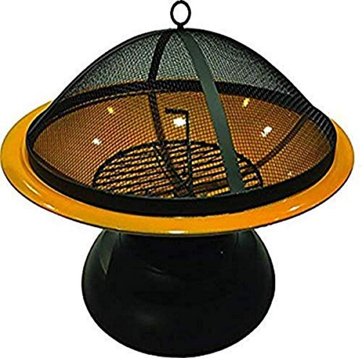 Vesta Orange Enameled Fire Bowl/Pit, Powder Coated Steel
