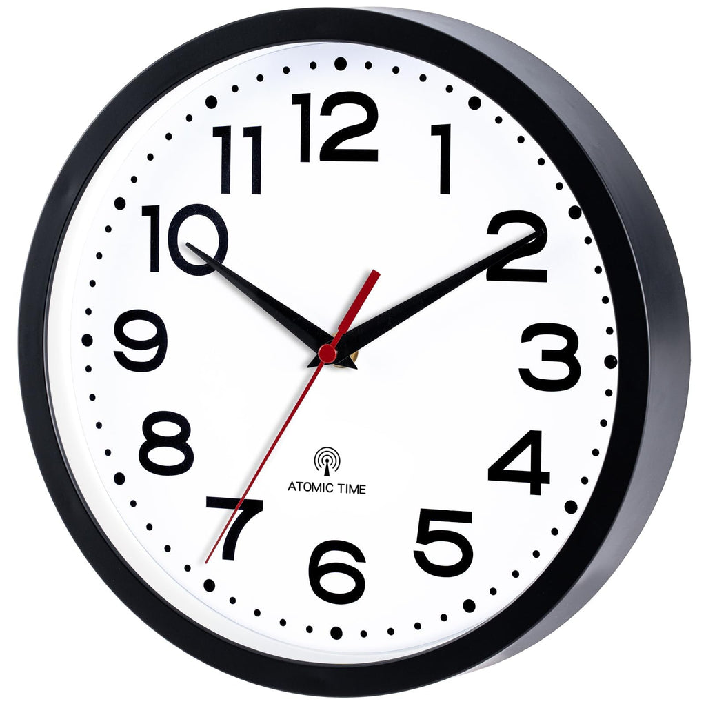 Inspired Nelson Style 14 Inch Atomic Wall Clock, Battery Operated Silent Non Ticking
