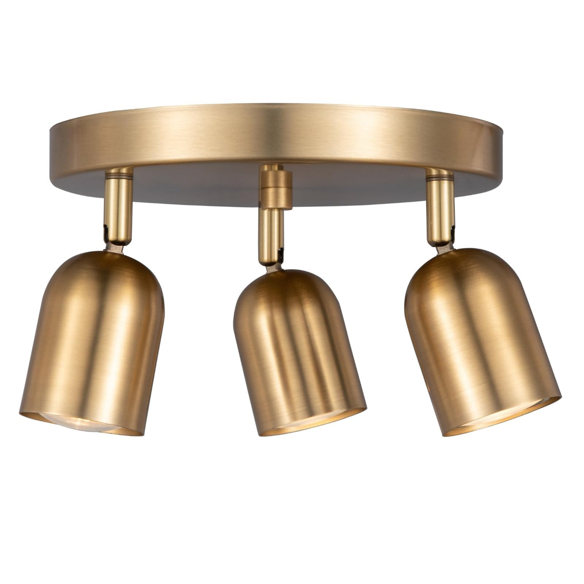 3 Light Track Lighting Kit Canopy,Matt Brass Finish with Modern Flush Mount Ceiling Spotlight Improvement