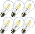 Dimmable 4W Vintage LED Filament Bulb 4000K Daylight White, Edison A19/A60 LED Light Bulbs, 40W Equivalent E26 Medium
