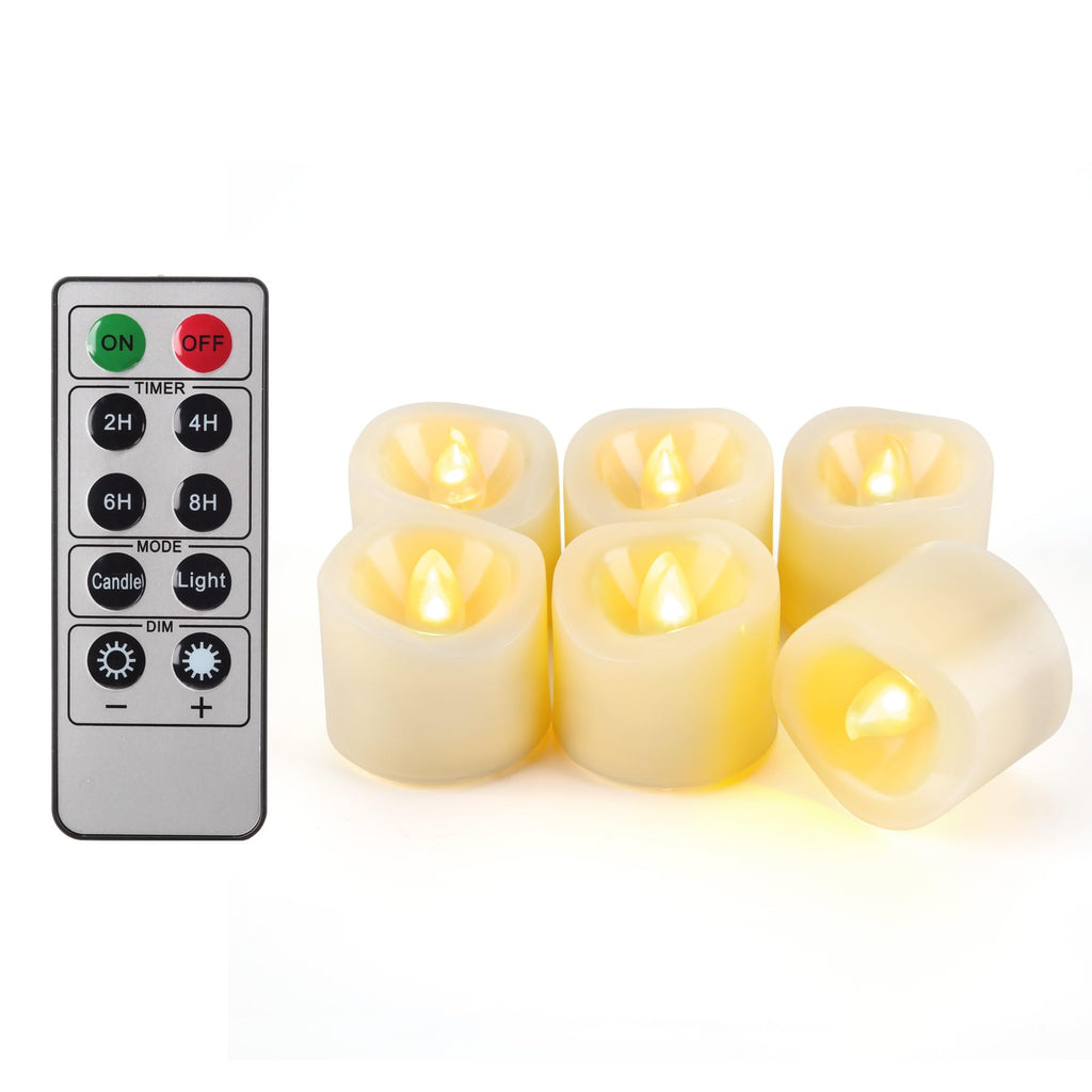 6 PCS 200 Hrs Remote Control Flameless Tea Lights