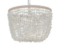 Inspired Nelson Style Inverted Pendant Lamp, Bubble Seashell, White