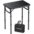 Camping Folding Table with Adjustable Height, Lightweight Portable Outdoor Picnic Table, BBQ Grill Side Table