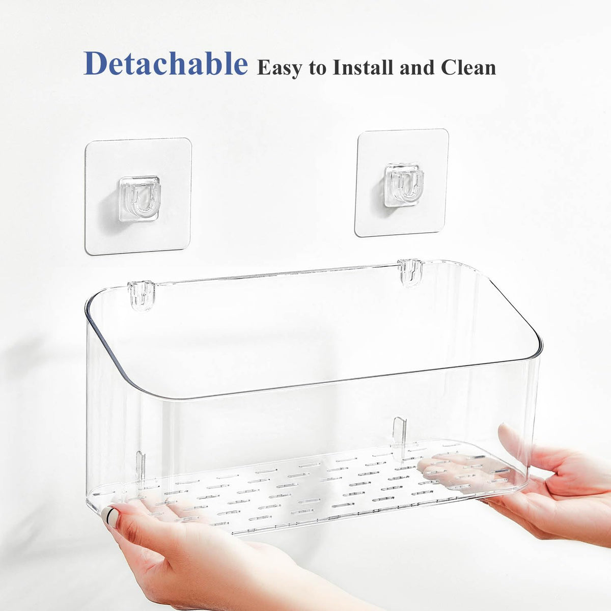 2 Pack Clear Bath Toy Storage Organizer for Baby & Toddler Shower