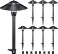 3W Low Voltage Pathway Lights, 8-Pack 3000K 12-24V Classic Aluminum