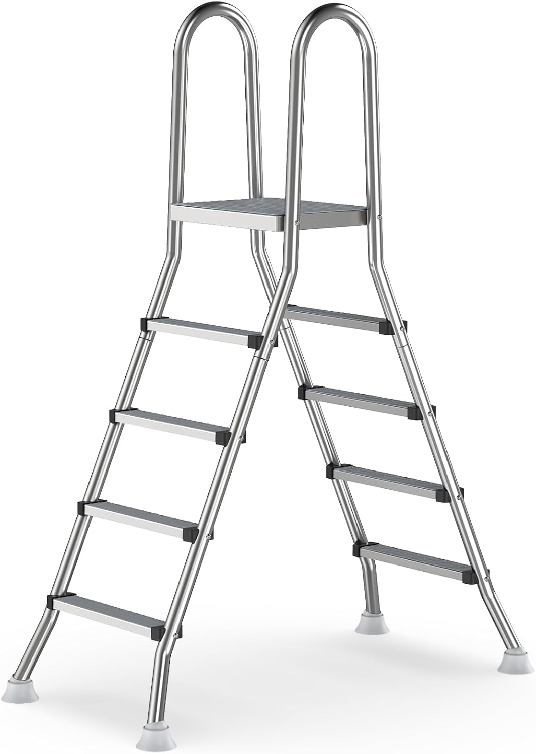 Above Ground Pool Ladder, 304 Stainless Steel Heavy Duty Pool Ladder | Pool Ladder with Non-Slip Wide Steps, 580 LBS