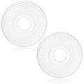 2 Pieces PU Ceiling Medallion for Light Fixtures White Ceiling Light Decorative Fan Medallion Lighting Ceiling Ring
