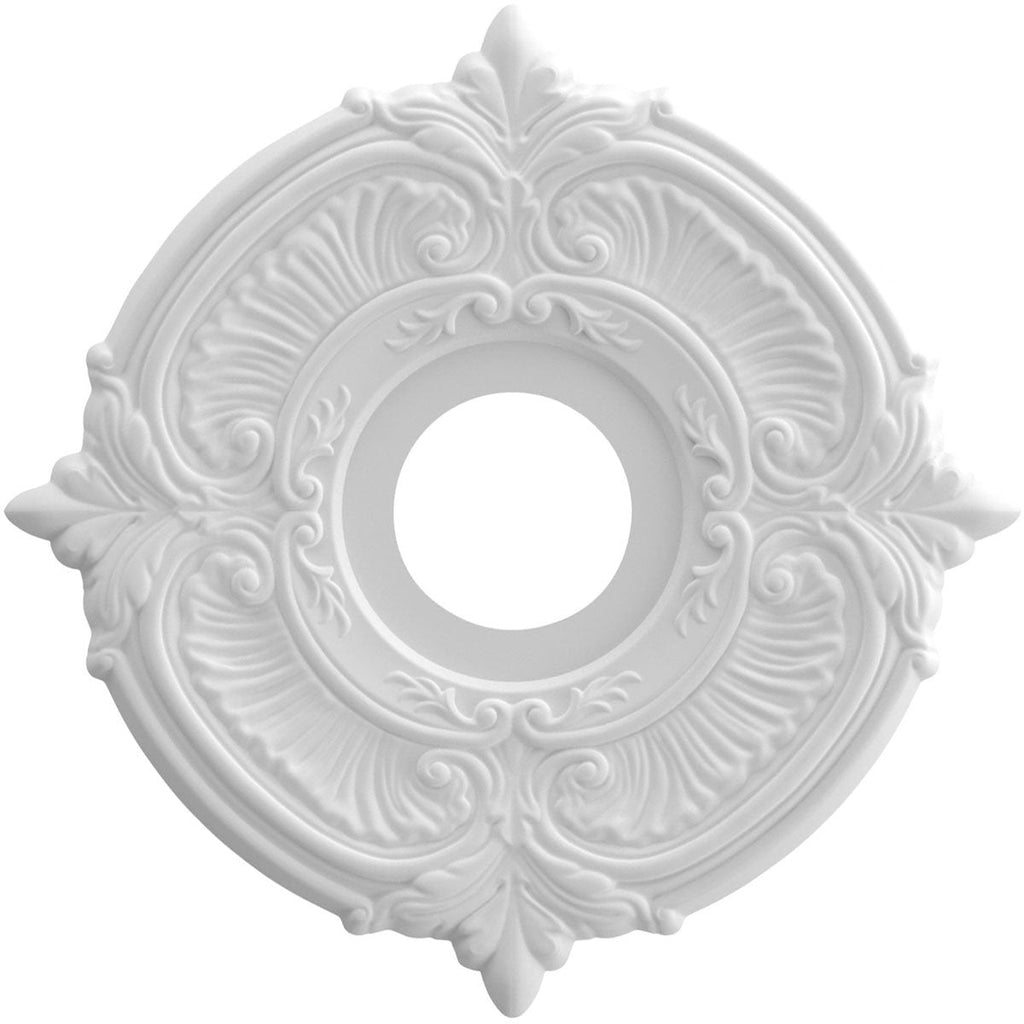 Attica Thermoformed PVC Ceiling Medallion (Fits Canopies up to 5"), 13"OD x 3 1/2"ID x 3/4"P