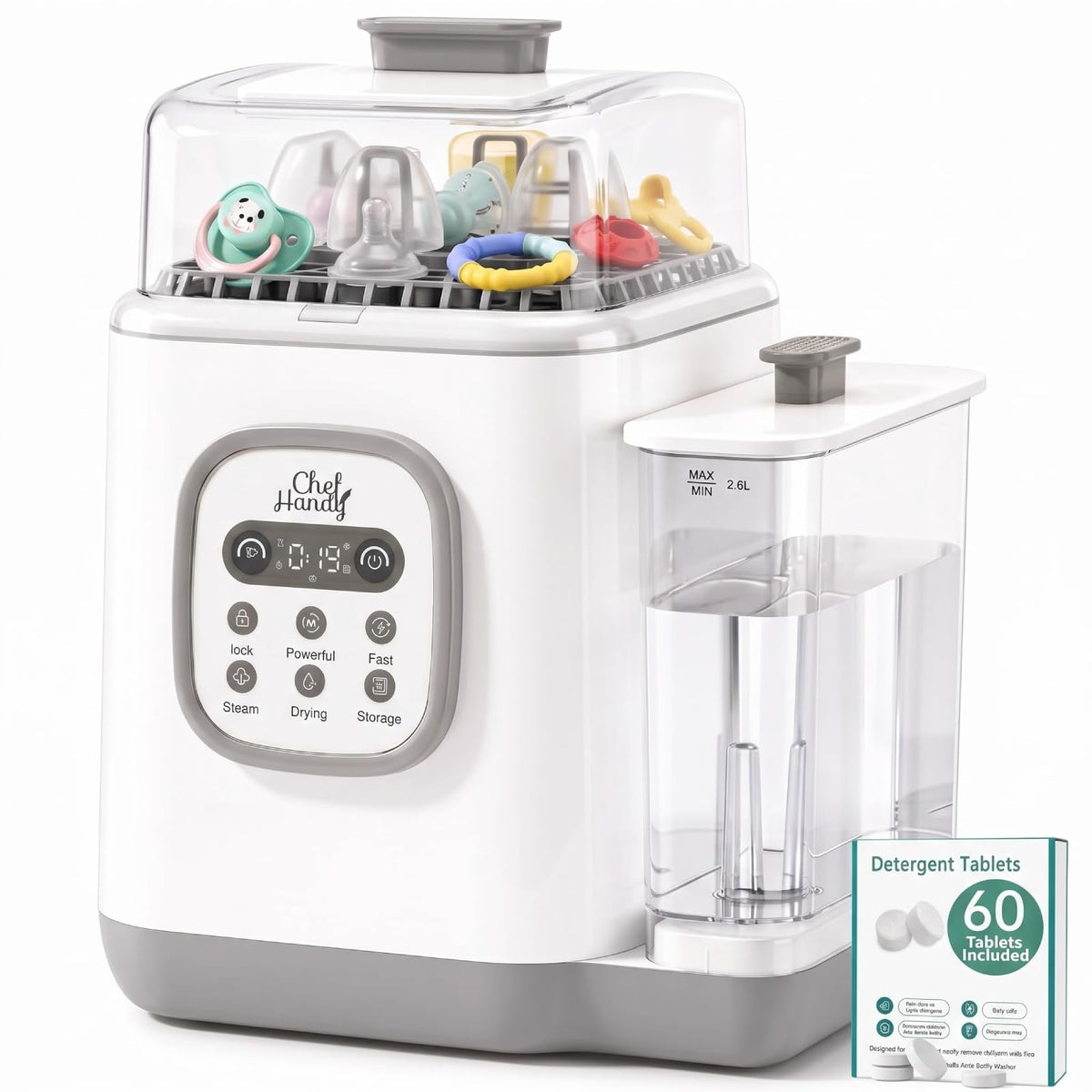 Baby Bottle Washer, All-in-One Washer and Sterilizer and Dryer