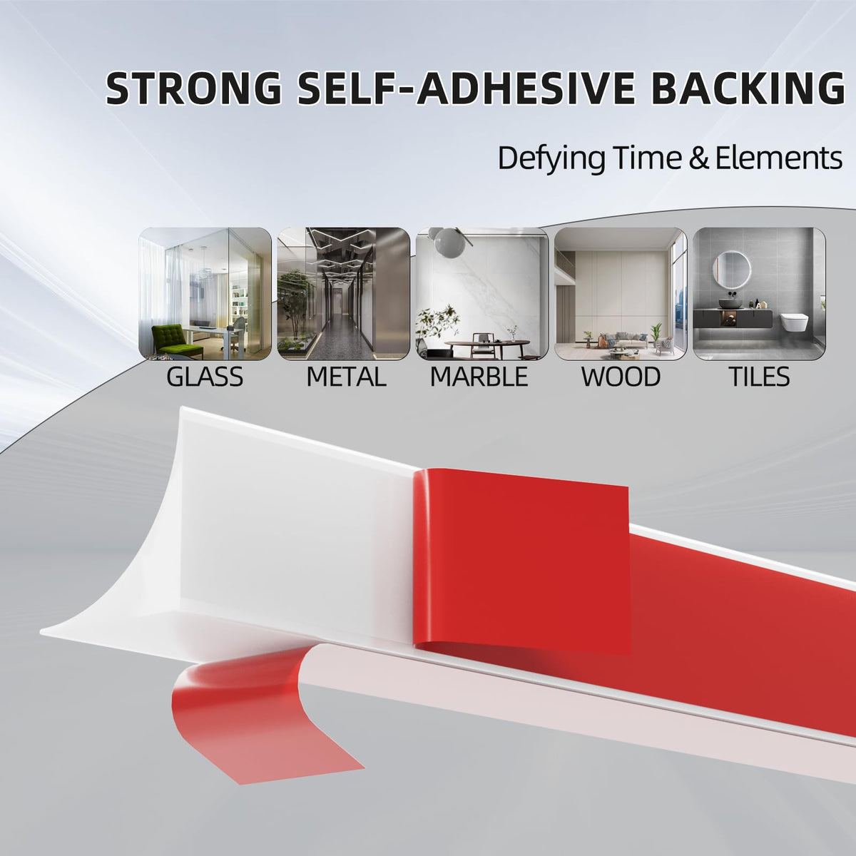 Flexible Quarter Round Molding Trim Peel and Stick 236Inch White