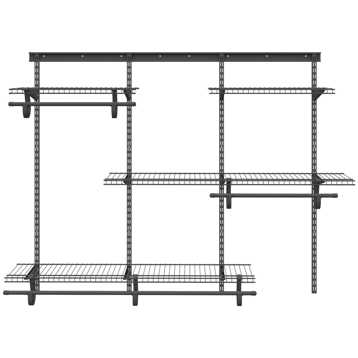 4-6 Ft. Charcoal Gray Custom Wire Closet Organizer System Kit