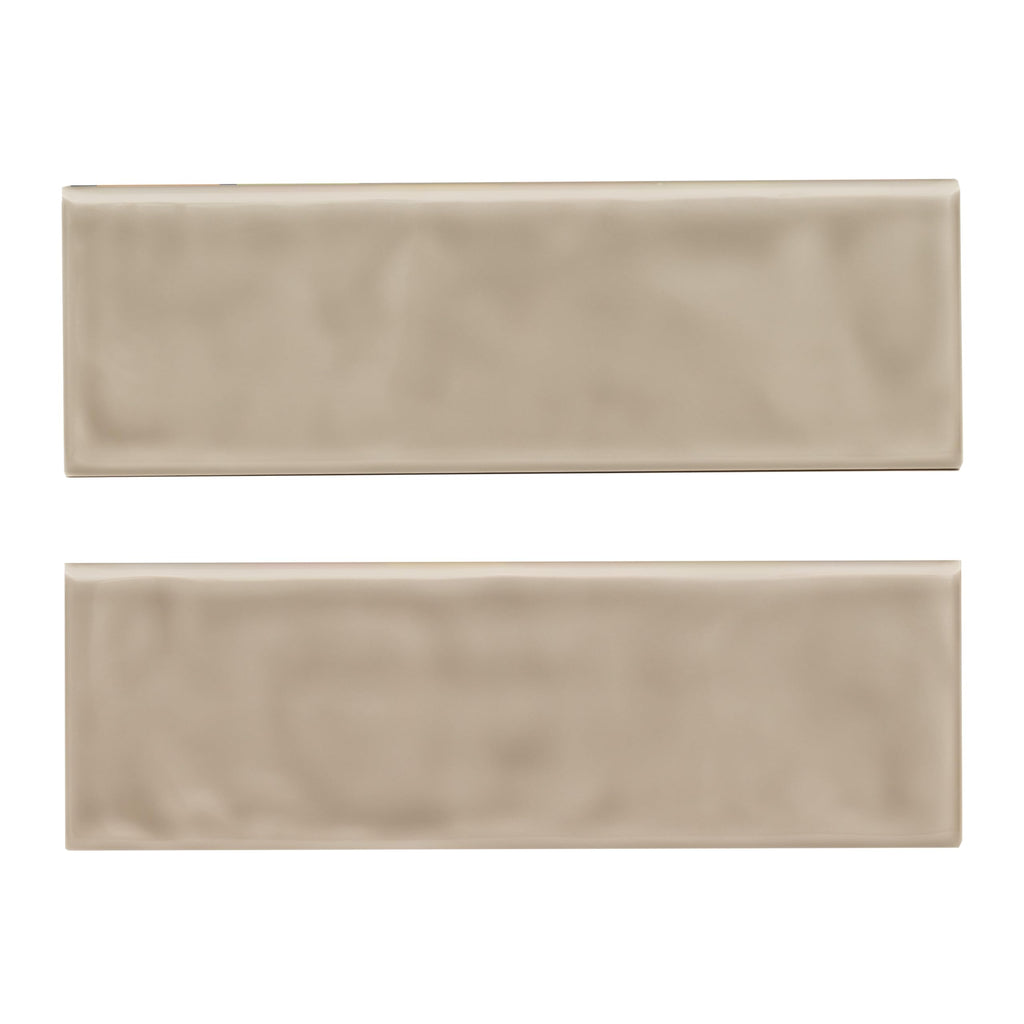 Bullnose Ceramic Subway Wall Tile | Urbano Warm Concrete | 4" x 12"