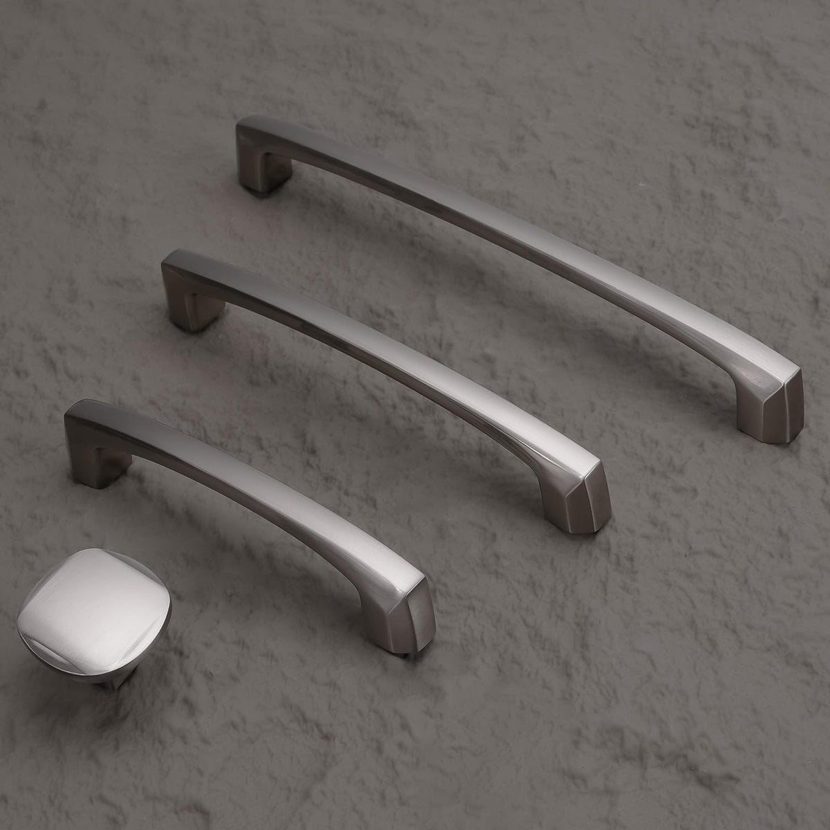 10 Pack 3-3/4 Inch Kitchen Cabinet Handles Brushed Satin Nickel Cabinet Pulls Silver Drawer Pulls Zinc Alloy Kitchen