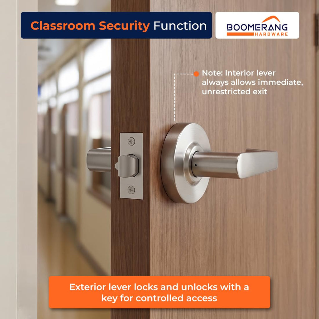 Heavy-Duty Classroom Function Commercial Lever Door Lock