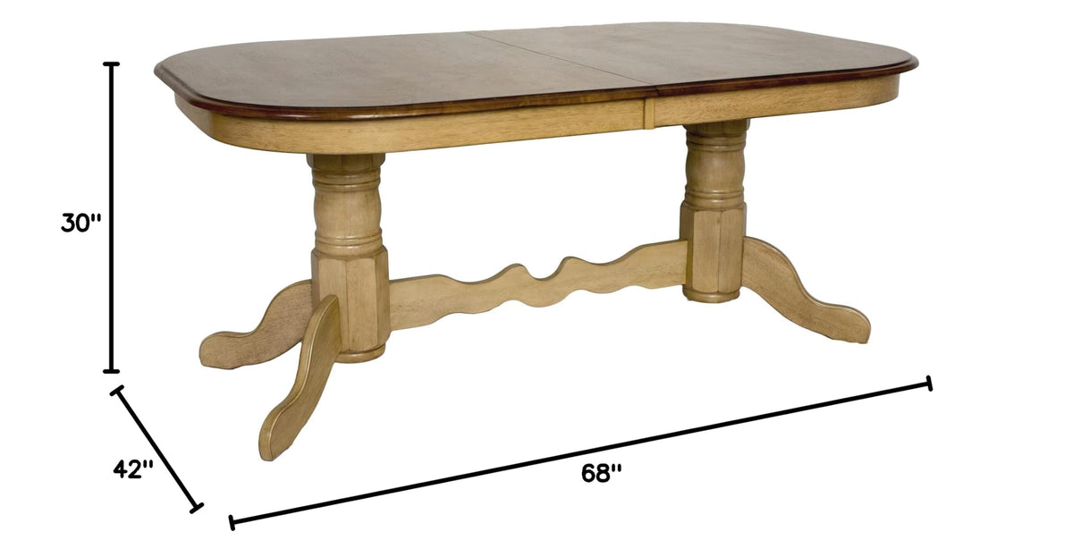 Brook Double Pedestal Extendable Dining Table