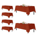 Thanksgiving Tablecloths Rectangular 54x108 Inch, 6 Pack Rust