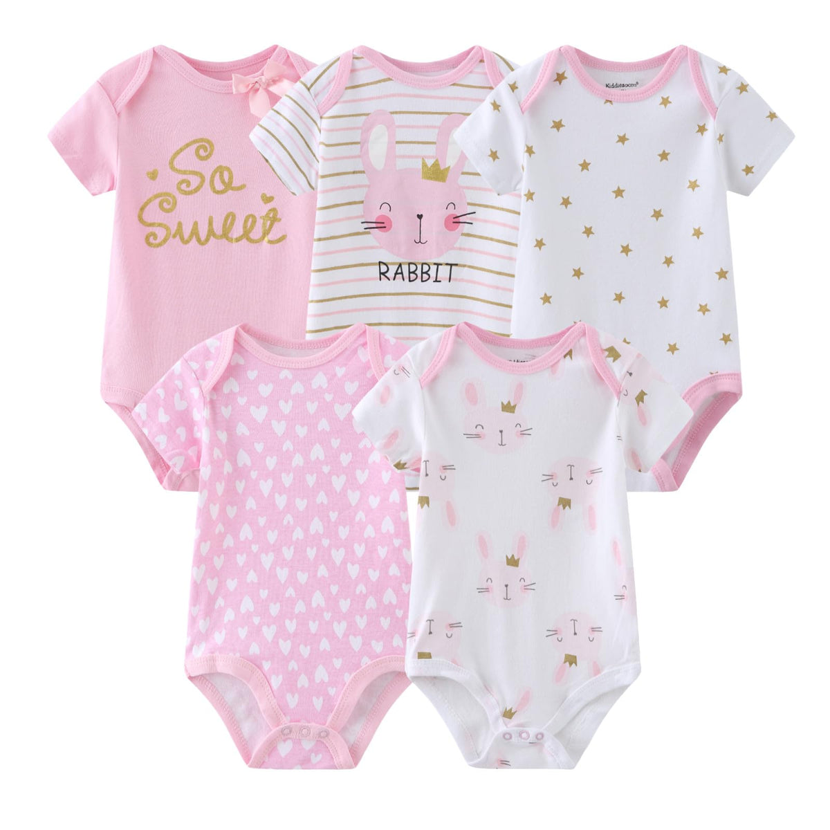 Newborn Layette Gift Set Bodysuits Pants for Baby Girl and Boy 24 Piece 100% Cotton Essentials and Accessories