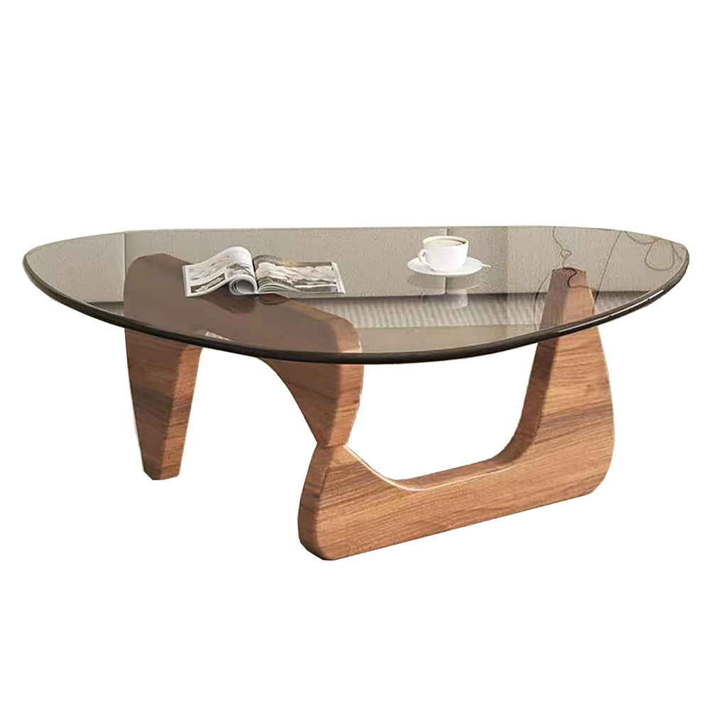 Inspired Noguchi Style Mid Century Modern Glass Coffee Table, Coffee Table, Triangle Coffee Tables, Suitable Living Room Reception Office