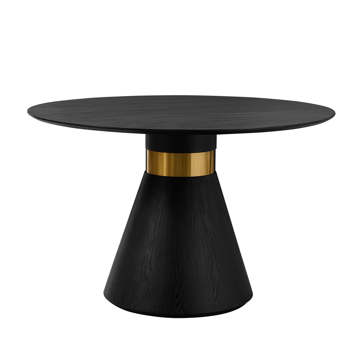 Inspired Saarinen Style Round Dining Table for 6 People, 47.24 Inches Dining Room Table, Modern Wood Round Kitchen Tables Black Pedestal Base