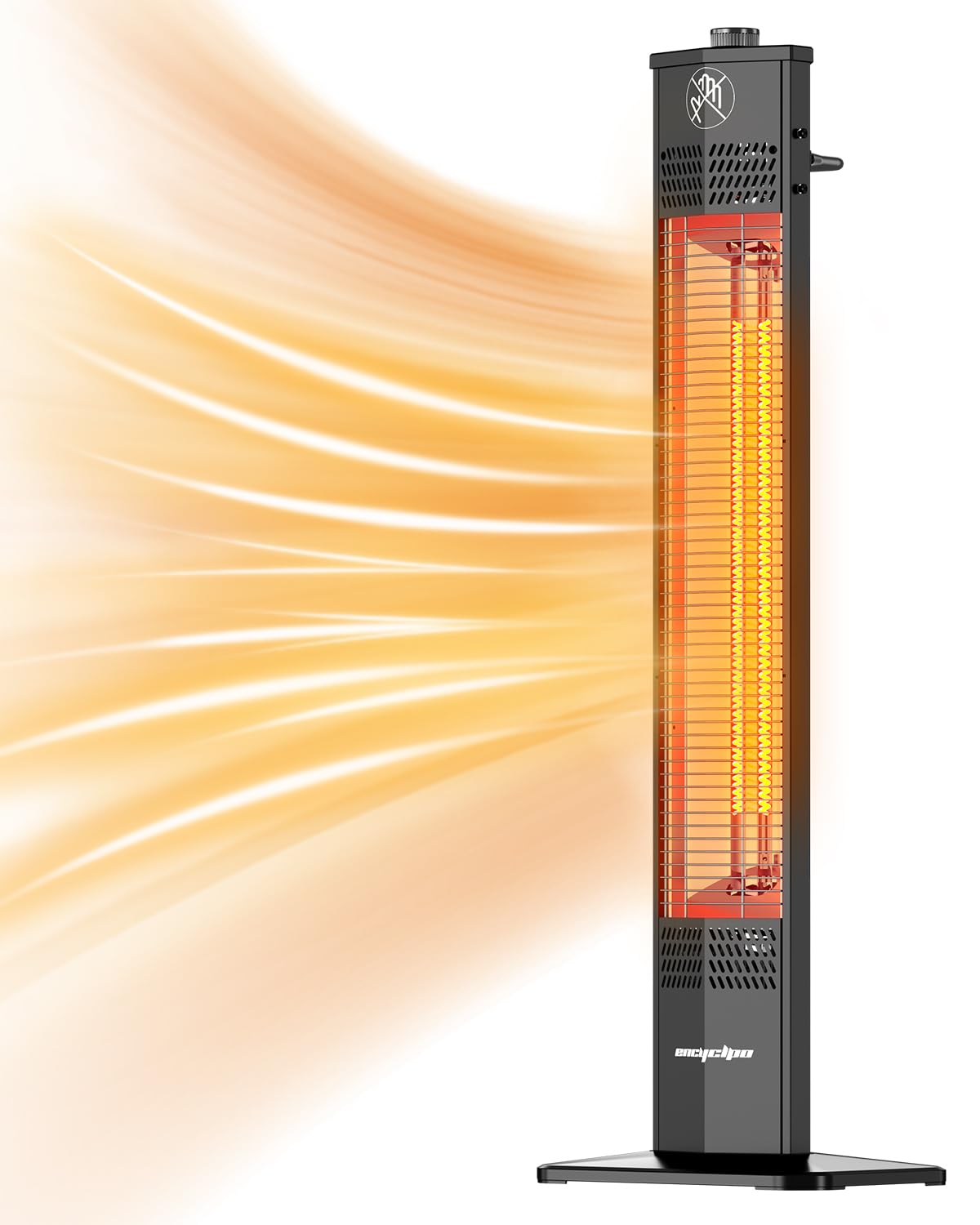 Patio Heater for Outdoor Use, 1500W Infrared, 36 in Portable Tower Heater, 3 Levels, IPX5 Waterproof