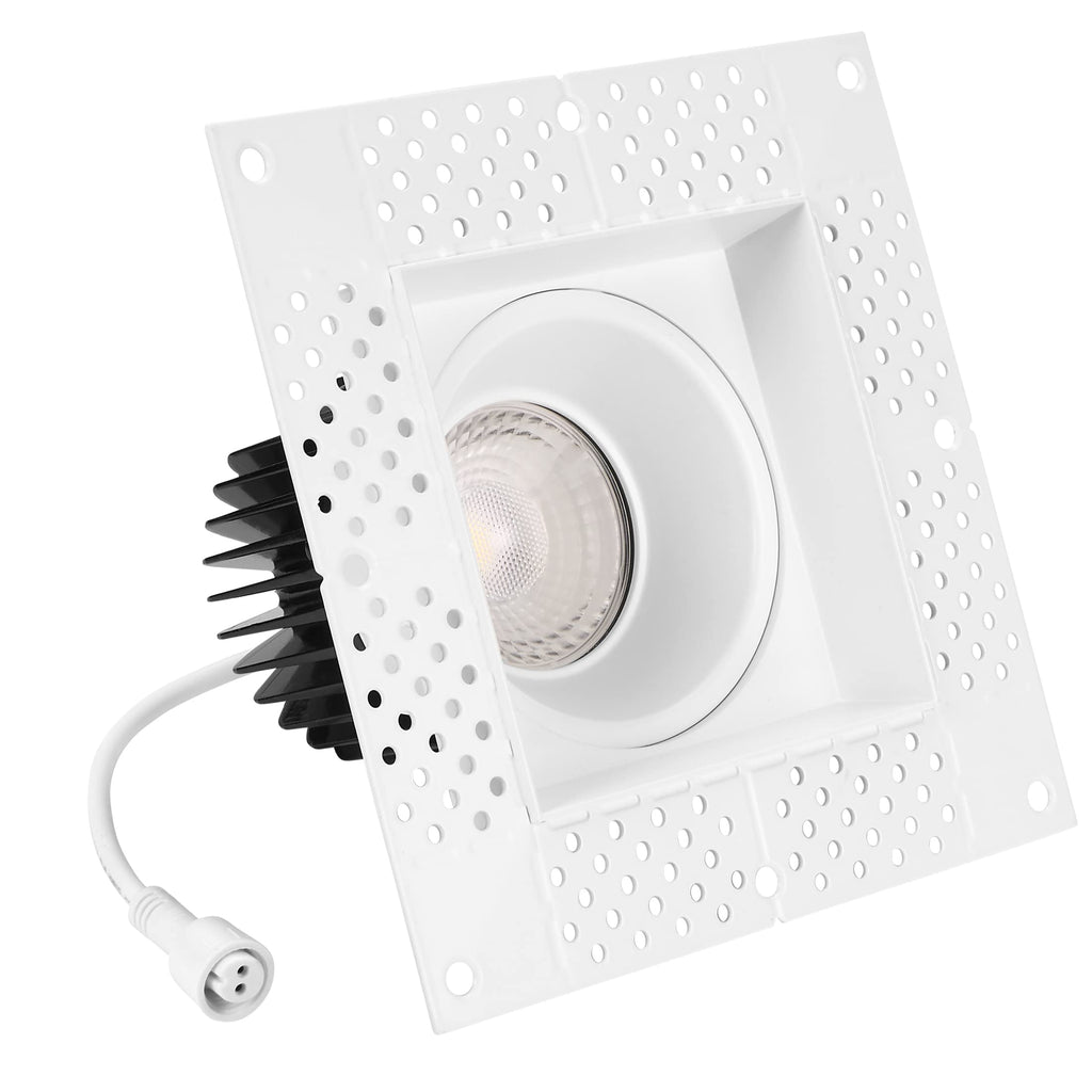 4" White Trimless Anti-Glare LED Square Downlight 1000 Lumens 5CCT