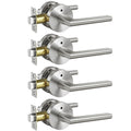 Brushed Nickel Door Handles Interior Privacy Door Handle 4 Pack