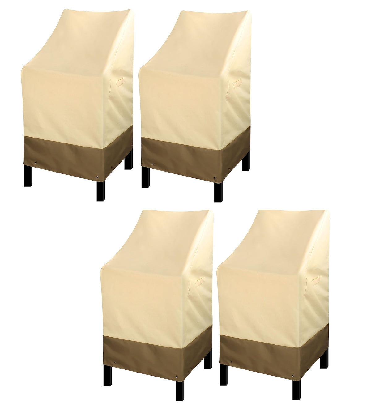 High Back Waterproof Heavy Duty Stackable Outdoor Bar Stool Cover Patio Furniture Covers Outside Lounge Deep Seat
