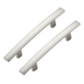 30 Pack Brushed Nickel Cabinet Handles, 3" Hole Center Curved Pulls